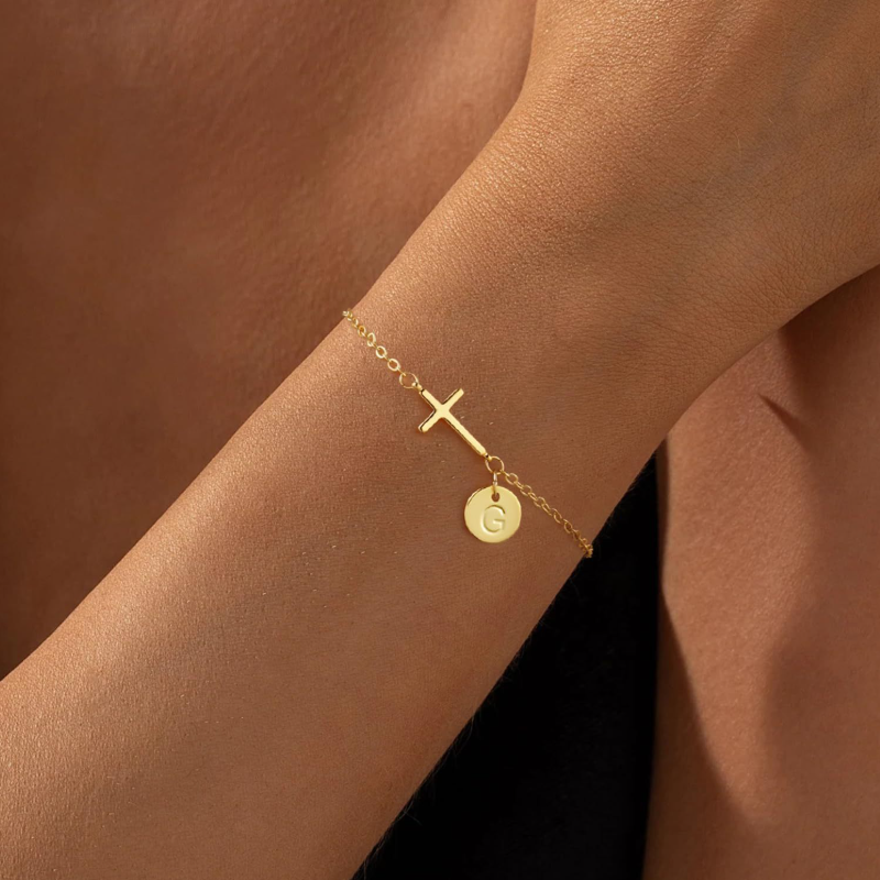 Personalized Initial Cross Bracelet™