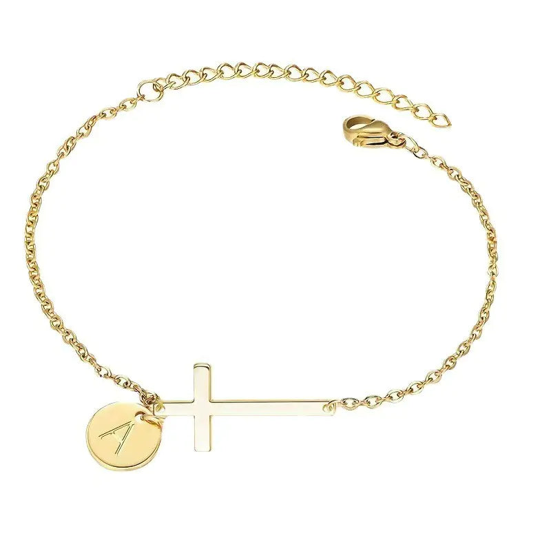 Personalized Initial Cross Bracelet™