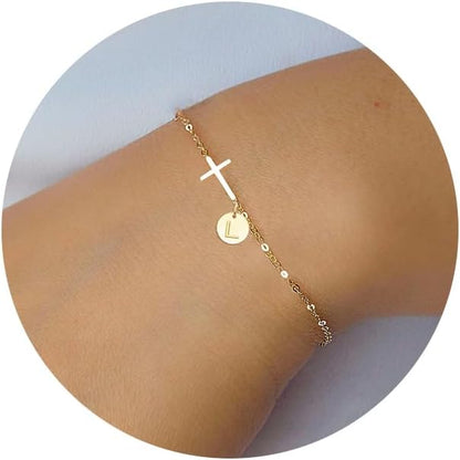 Personalized Initial Cross Bracelet™